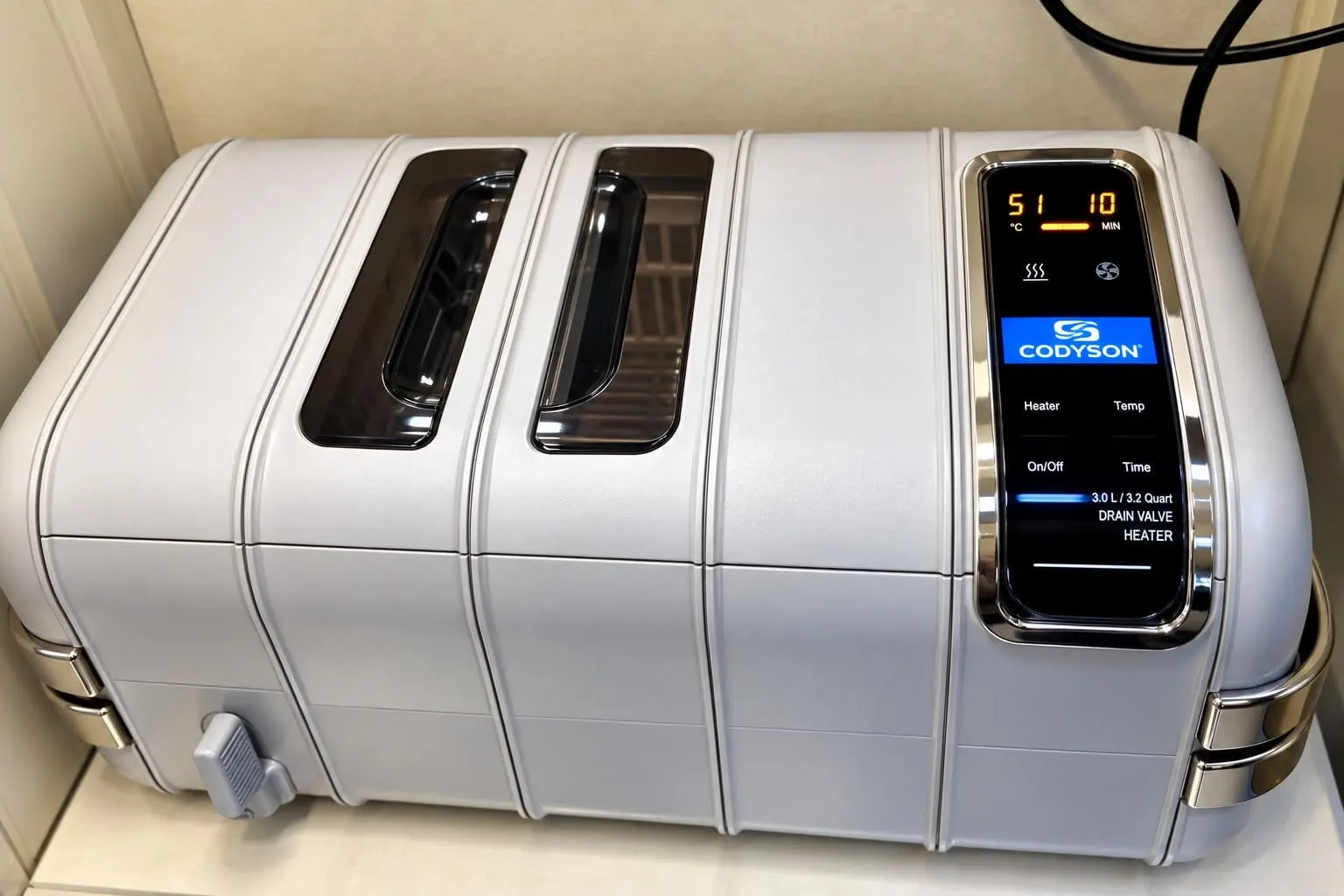 Ultrasonic cleaner used to clean dental instruments before sterilisation